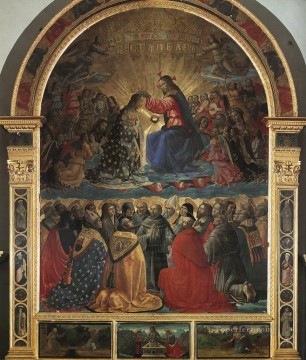 Domenico Ghirlandaio Painting - Coronation Of The Virgin Pic1 Renaissance Florence Domenico Ghirlandaio